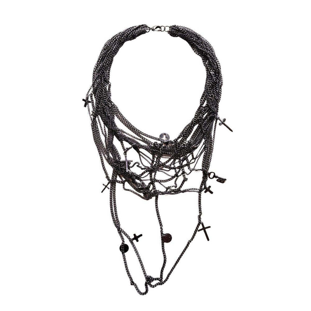 BCBGMAXAZRIA - Layered Charm Chain Statement Necklace